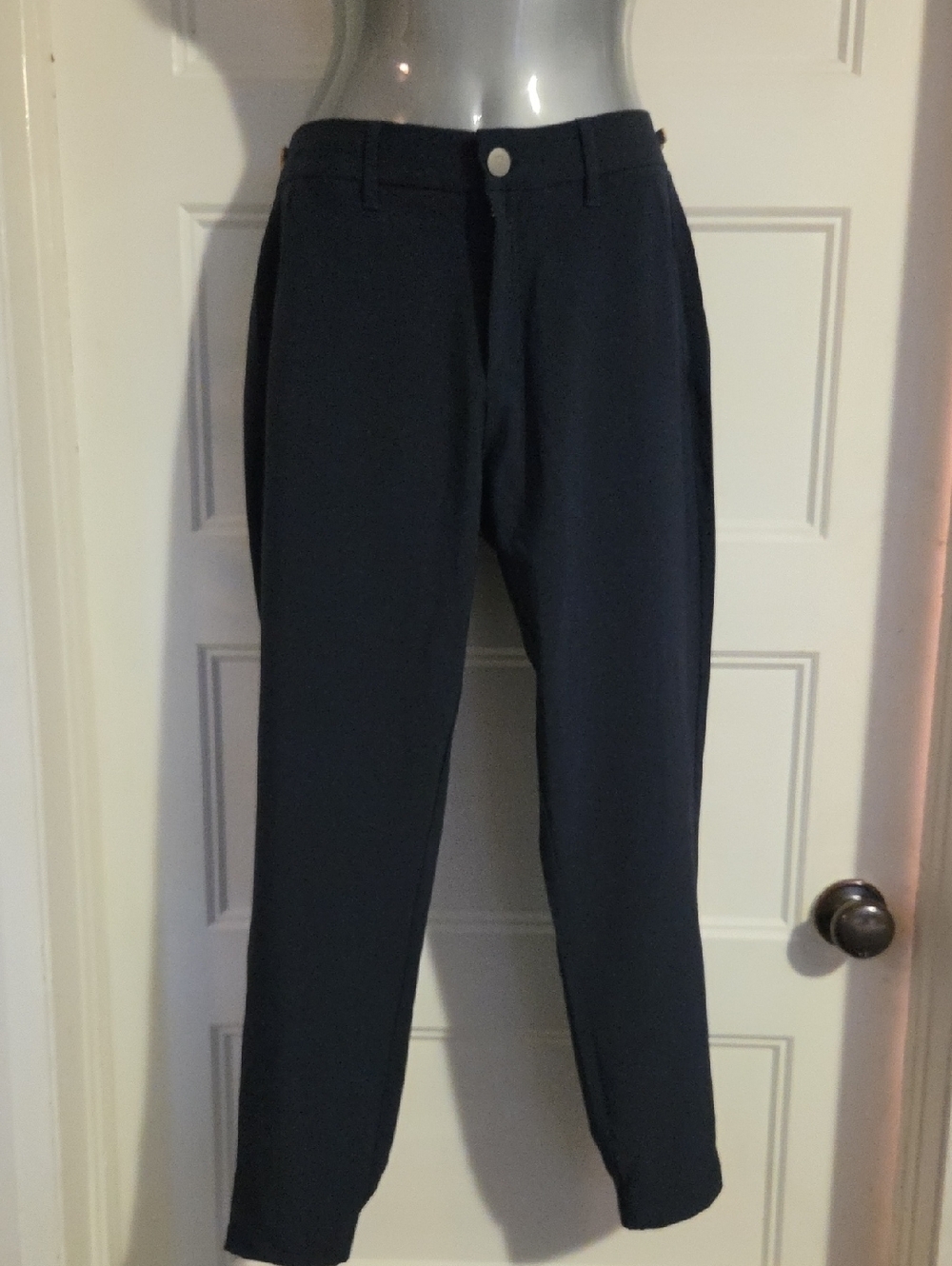 Womens Navy Slim Tapered Pants